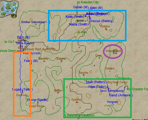 Butcherblock Mountains Leveling Locations